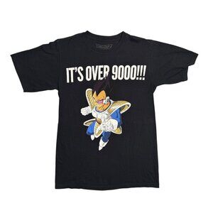 Dragon Ball Z T Shirt It's Over 9000 Size Small Black Ripple Junction Vegeta